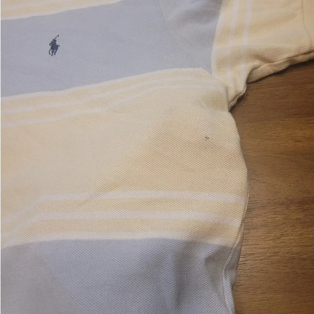 VTG Ralph Lauren Polo Rugby Shirt Men’s L 90s Preppy Color Block Striped